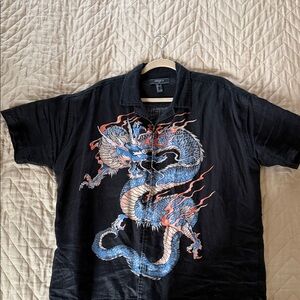 Forever 21 Men’s Black Button-Up Shirt